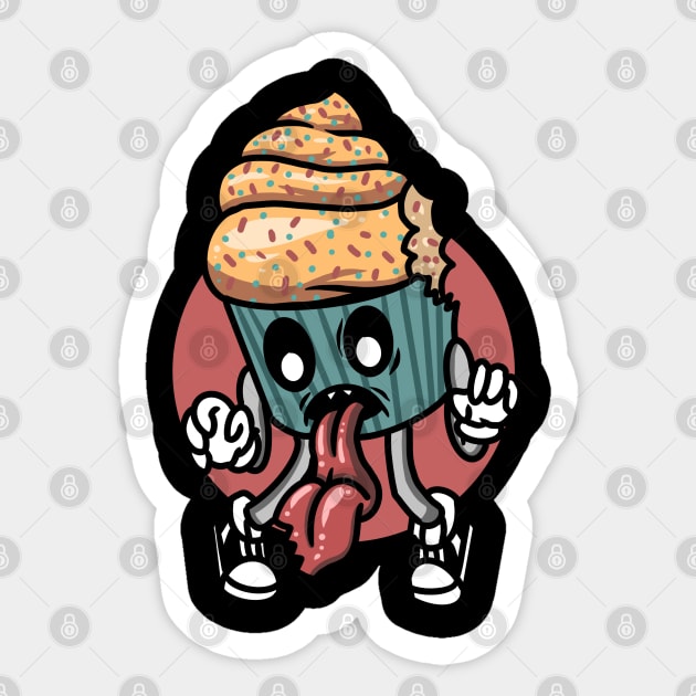 Cartoon Aesthetic Zombie Cupcake Sticker by Dojaja